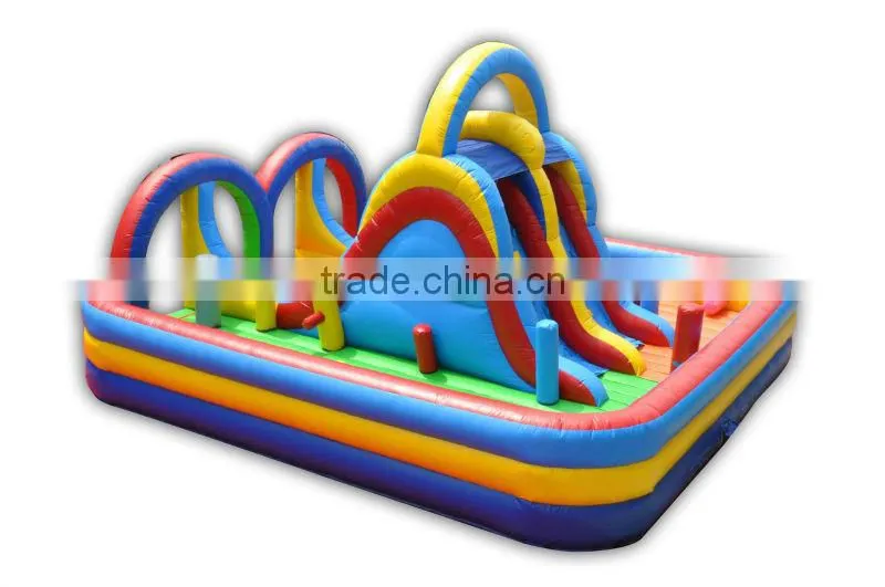 circus inflatable kids obstacle course bounce house moonwalk