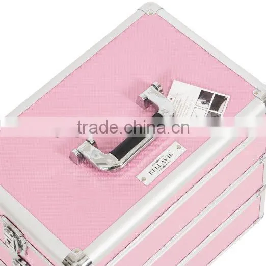 Professional 4 in1 beauty make up Rolling Train 2-Drawer Makeup Case