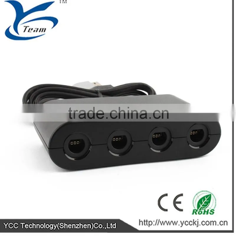 For PC and WIIU Game Cube Controller Adapter PC Controller Adapter for WIIU Super Smash Bros