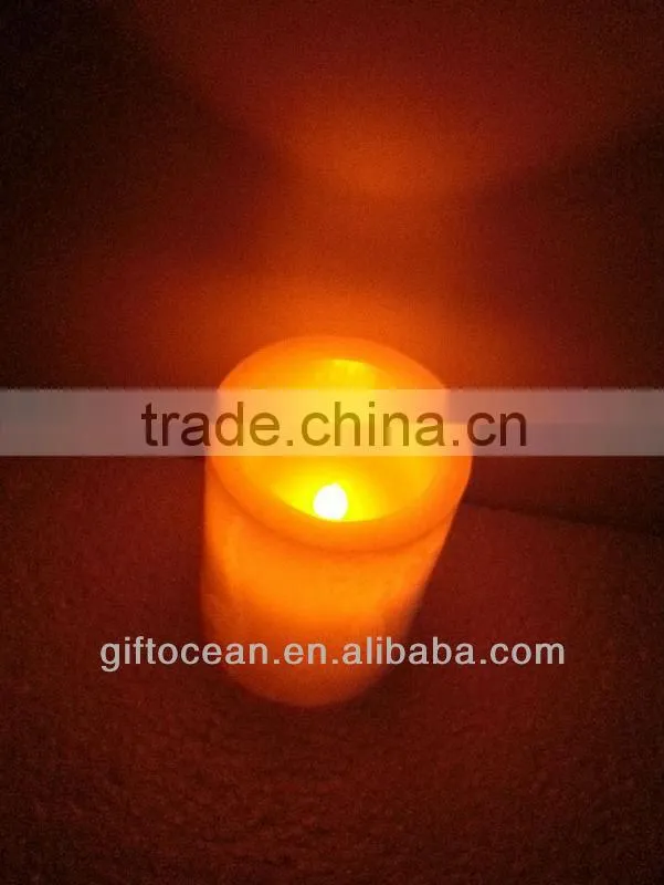 D80*H80mm paraffin pillar electronic swinging Christmas LED candles gifts