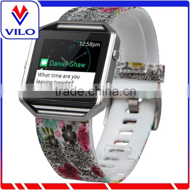 Fashion Design Rubber Watch Strap Wrist Band For Fitbit Blaze, For Fitbit Blaze Silicone Watch Band
