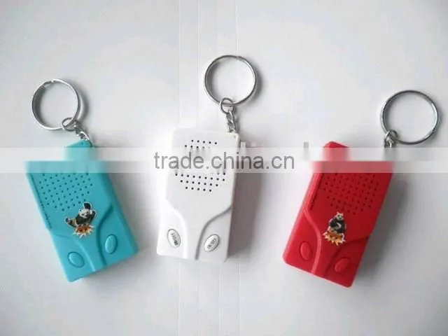 Customer kindly flashing sound key chain/customized design gift/radio sound key chain