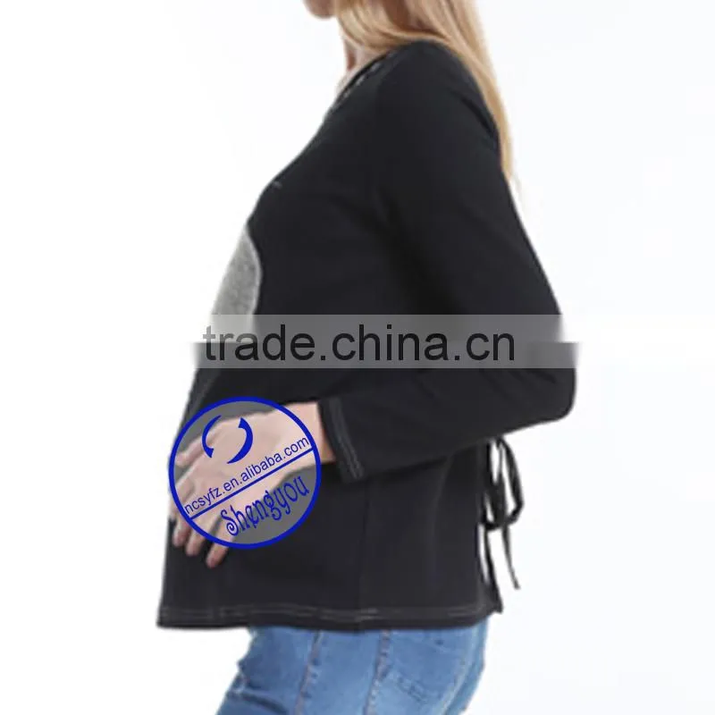 Custom 100% Cotton Embroidered Fleece maternity wear