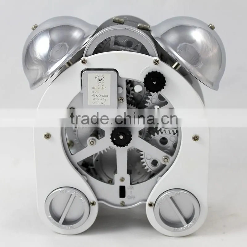 Moving Gear Table Clock, Decorative Alarm Clock