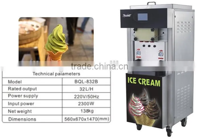 Stable performance electro freeze table ice cream machine