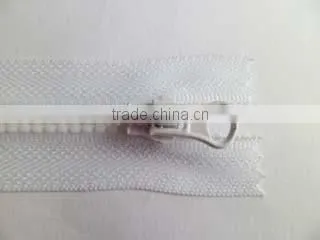 3# silicone pvc zipper close end zipper with painted auto-lock thumb zipper slider coate zipper
