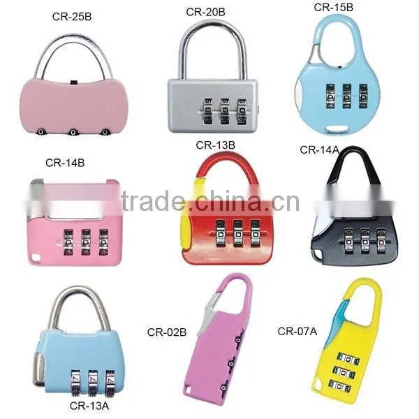 cheap keyless mechanical reset code safety promotional locks for bag