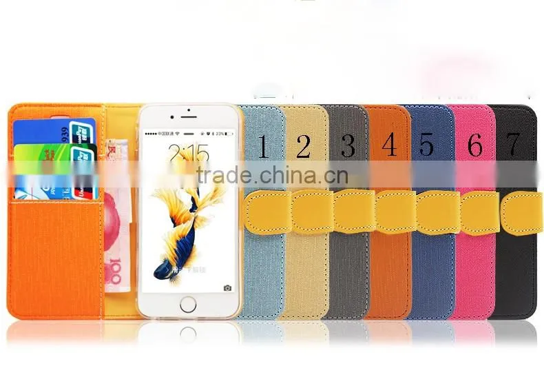 Card Holder+Wallet Plain Colorful Leather Flip Case For Huawei Ascend G700