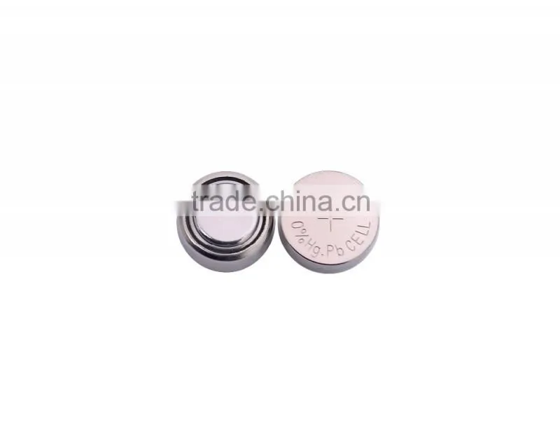 Mercury and cadmium Free 0% hg pb lr44 button cell alkaline battery AG13