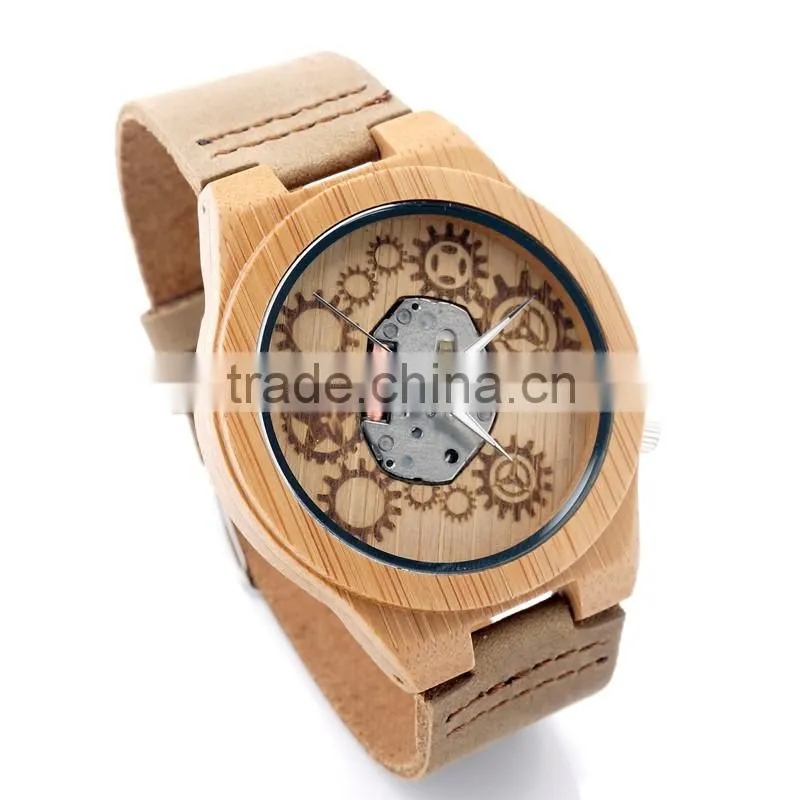 vages wood watch display quartz leather retail wooden watches