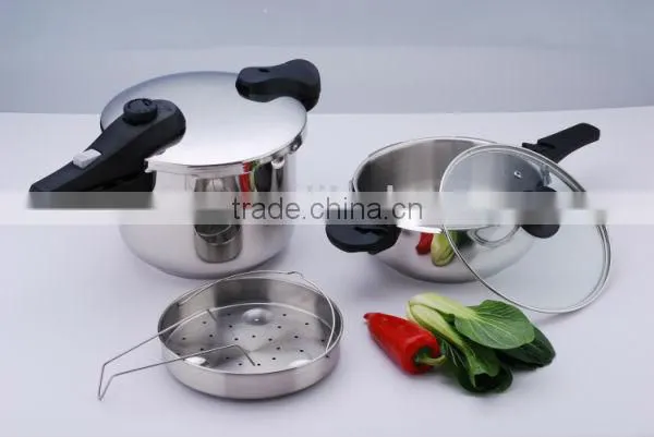 100% safty guarantee 304 s/s prestige cookware set with long bakelite handle ASB 4L+7L