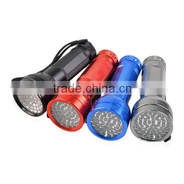 Dry Battery Power Source 51 LED UV Handheld Flashlight With 3 AA Batteries