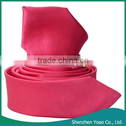 100% Silk Men's Ties Rose Red