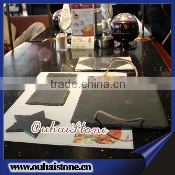 New impression atistic black slate chinese tableware
