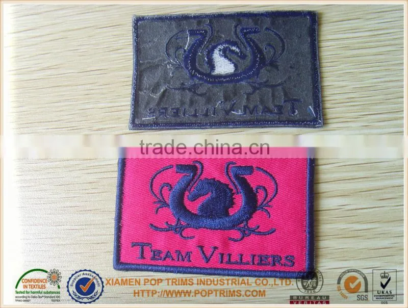 custom twill emboridery patches badge with horse design