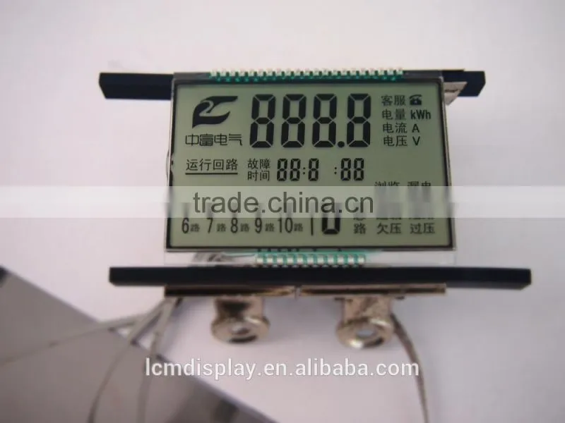 monochrome segment positive character industrial autoreclose circuit-breaker lcd display,practical cheap TN