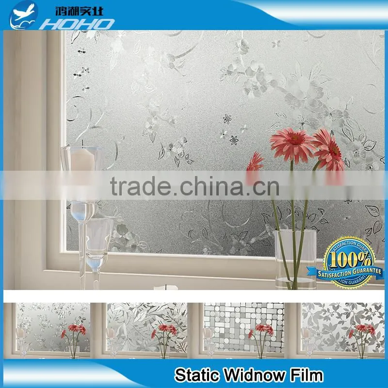 Durable in use decorative stained static cling glass window film BZ141-001