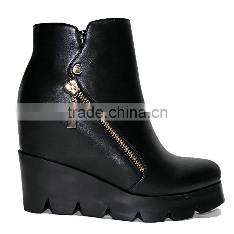 ladies fashion leather ankle boots