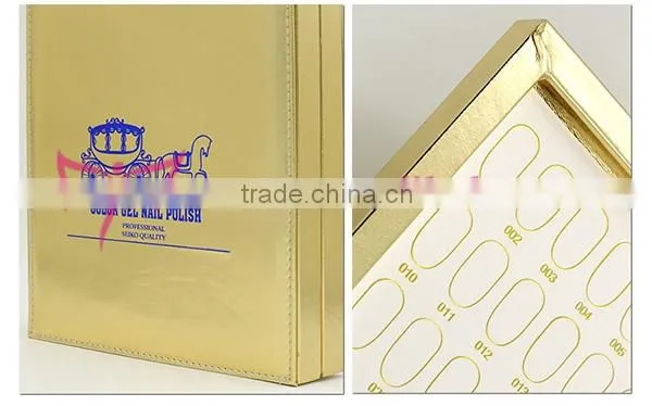 Rose color 162 space PU leather Nail Art Salon Color Chart Nail Gel Polish Display Book