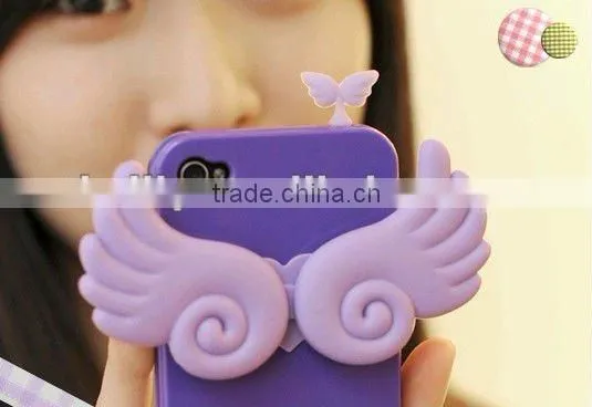 Silicone Dustproof 3D Angel Wings Headphone dust plug
