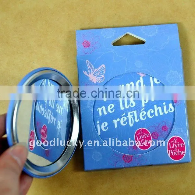 customize round compact mirror