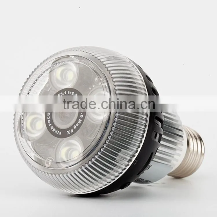 E27 Connector FHD 1080P P2P H.264 real led lamp wifi camera