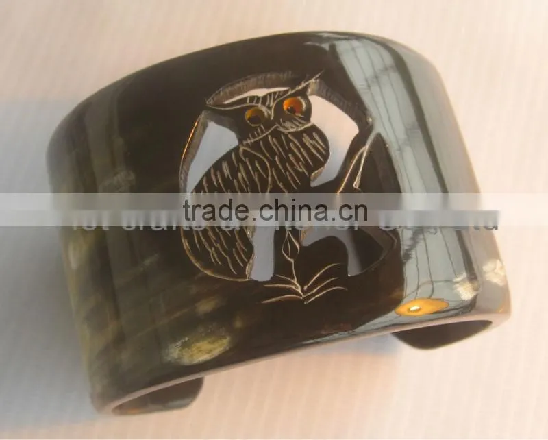 Horn jewelry, Horn cuff bracelet, horn bangle, horn bracelet