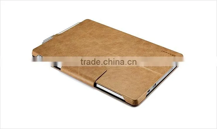 ICARER Genuine Leather Case for Microsoft Surface Pro 4 Flip Cover with Stand Function Luxury Series
