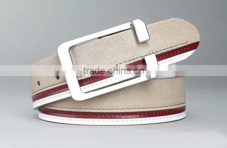 College school fashion style oem belt with frosted skin