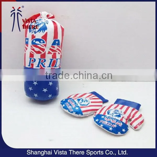 American flag gloves punching bag boxing set for kid