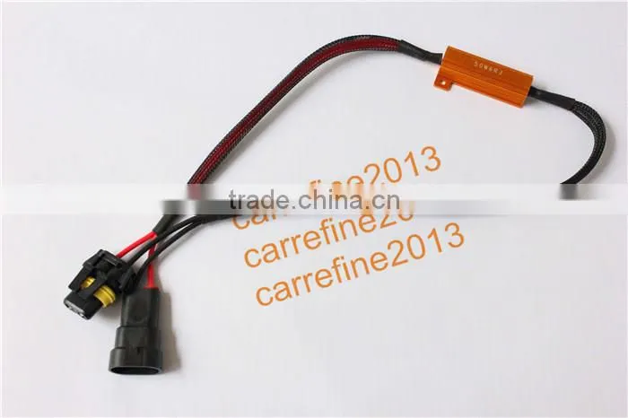 50W 1157/BAY15D LED wiring harness LED error canceller LED warning canceler cables