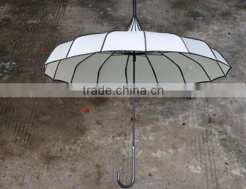 16 ribs Pagoda Umbrella of lady rain umbrella