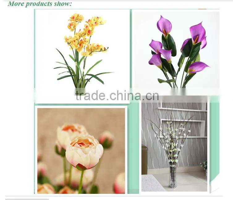 Two heads real touch roses flower artificial flowers roses silk flowers wedding