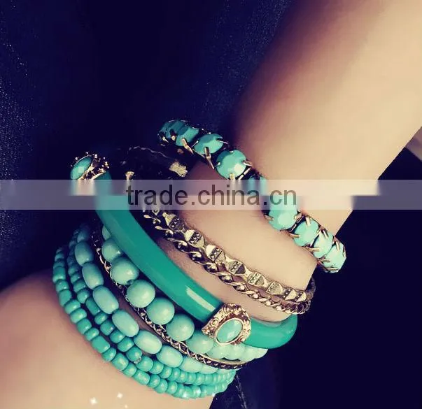Special bone shape turquoise bracelet hot sales