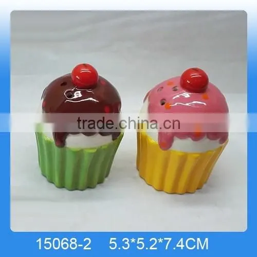Cutely ceramic storage jar with cock figurine