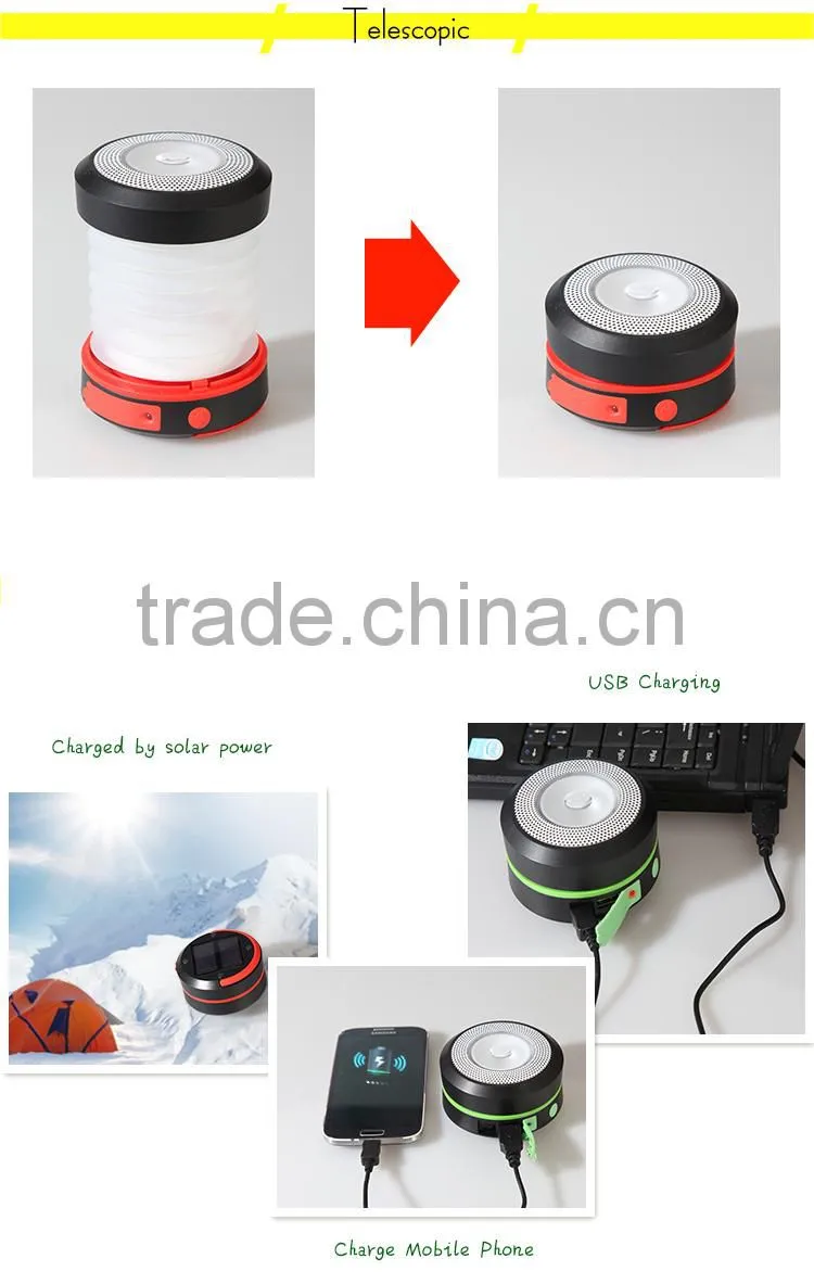 800mAh Rechargeale Led Solar Lantern USB Portable Outdoor Lamp