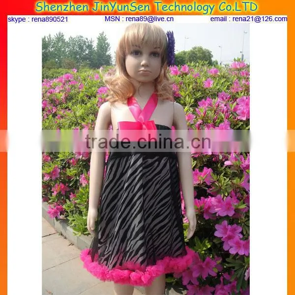 chevron casual cotton dress for kids