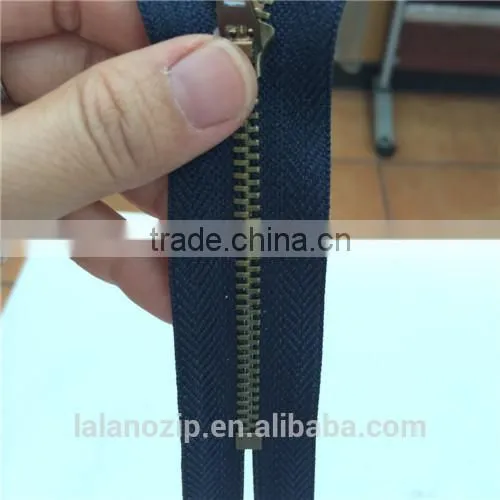 leather jacket metal zipper for Wholesale Clothing 5# brass