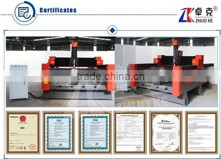 4 Axis 600MM High Z-Axis Stone CNC Carving Machine For Tombstone ZK-1325 With PCI NcStudio Control System