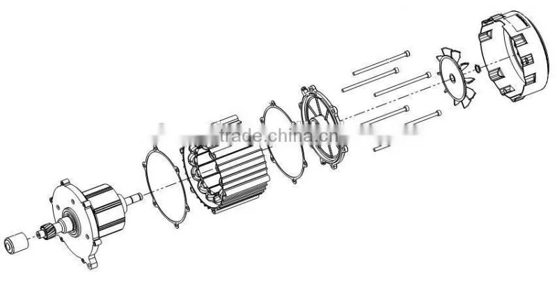dc brushless 48v motor BLDC motor-128 for electric tricycle