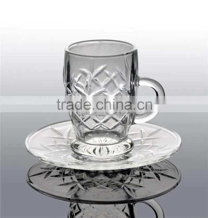 Factory Price Personlized Crystal Cup and Saucer