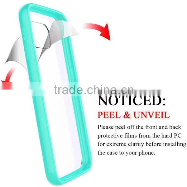 C&T Crystal Clear Hybrid Shockproof TPU Bumper with Clear Back Panel Cover Case for LG G5