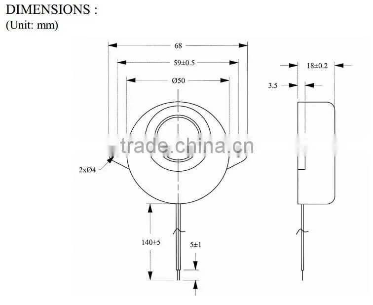 FB-5018 12v piezo buzzer, piezo siren with wire (FBELE)
