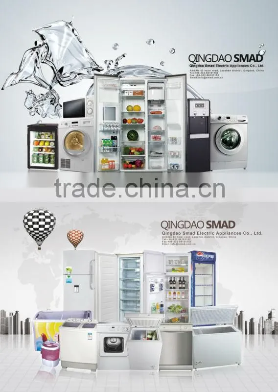cheap and high quality double door compressor manual defrost refrigerator