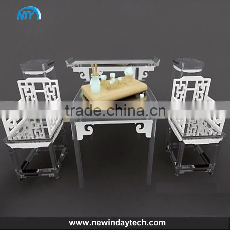 OEM Customized acrylic dining chair transparent acrylic table chair high quingity acrylic furniture table chair
