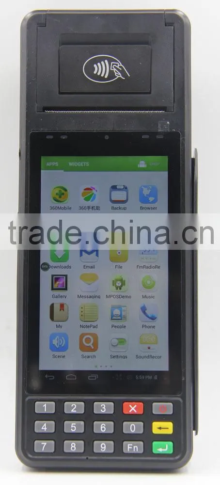 SEN-RICH RS385 Portable Mobile Android OS POS Terminal with Printer,MSR,WIFI,3G,Bluetooth