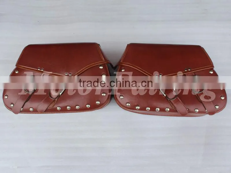 motorbike bag saddlebag for motorbike motorcycle bag Touring Expandable tool bag traver bag motorcycle accessories 2 pcs brown