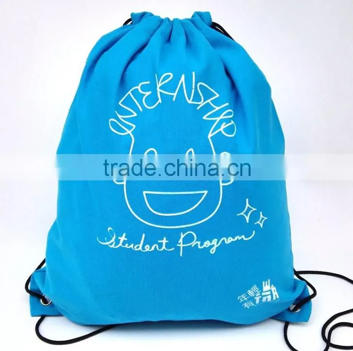 Customized Cotton Drawstring Punch calico drawstring bag