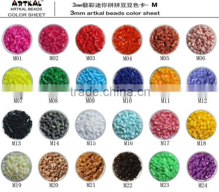 3mm mini artkal beads 1kg/bag for hama beads project jewelry making kits