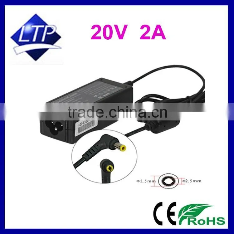 20V 2A 40W AC Power Adapter 5.5*2.5mm Charger For Lenovo S9 S10 MSI Wind U115 Hybrid series Laptop power supply